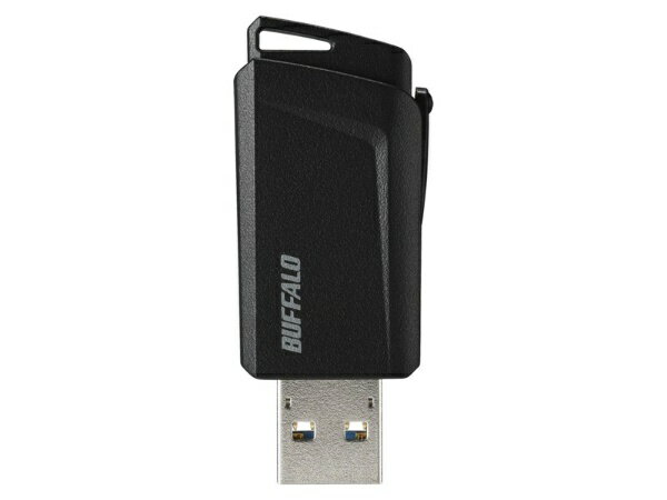 BUFFALO｜バッファロー RUF3-SP64G-BK USBメモリー USB3.1/3.0/2.0対応 64GB プッシュスライド式 RUF3-SPシリーズ ブラック [64GB /USB3.1 /USB TypeA /ノック式][RUF3SP64GBK]