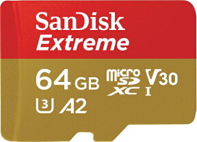 【まとめ買いで最大10%OFFクーポン(4/30まで)】 サンディスク｜SanDisk microSDXCカード Extreme（エクストリーム） SDSQXAF-064G-JN3MD [Class10 /64GB][SDSQXAF064GJN3MD]【media_matome】