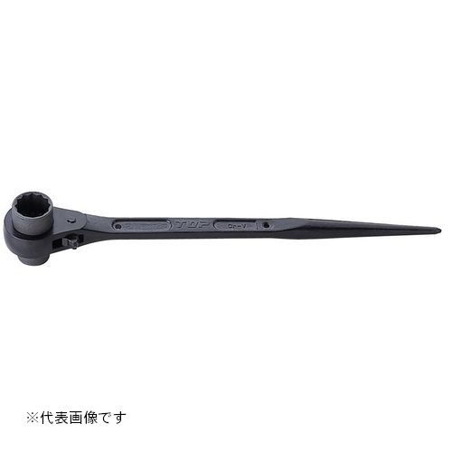 ●本体は勿論、爪も鍛造品であり強度が抜群です●頭部は加工の際の穴埋めを施してあり、円滑なラチェット駆動を維持します●シノ部は鉄骨等の穴合わせに便利です●セーフティコード用のφ4.5mm穴が2ヶ所あります●本体表面は錆びにくいカチオン塗装仕上げです■型番：RM-13×19■使用範囲：13・19mm■全長：312mm■重量：430g