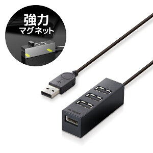 쥳ELECOM U2H-TZ427BX USBϥ ֥å [Хѥ /4ݡ /USB2.0б][U2HTZ427BXBK]rb_pcacc