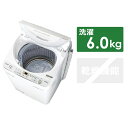 シャープ　SHARP 【3000円OFFクーポン配布中！ 03/11 01:59まで】全自動洗濯機 6.0kg ES-GE6C-W ホワイト系[ESGE6C]【洗濯機】