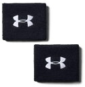 アンダーアーマー UNDER ARMOUR メンズ トレーニング UAパフォーマンス リストバンド UA Performance Wristbands(ONESIZE：幅7.6cm×Black×White)1276991-001