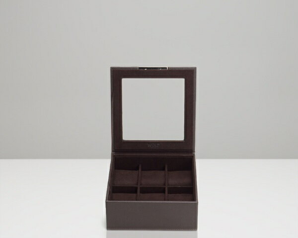 WOLF｜ウルフ STACKABLE 6 PIECE WATCH TRAYS WITH LID 309606 ブラウン