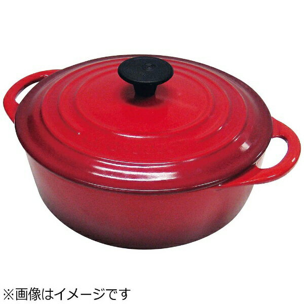 ルクルーゼ｜LE CREUSET 《IH対応》 ココット・ビス ロンド 22cm チェリーレッド ＜AKK9905＞[AKK9905]