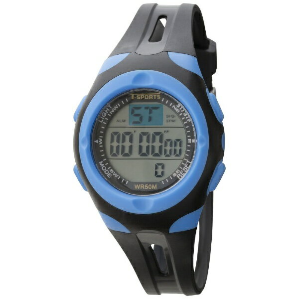 クレファー｜CREPHA T-SPORTS ティースポーツ デジタルウオッチ 腕時計 CREPHA（クレファー） ブラック×ブルー TS-D157-BL