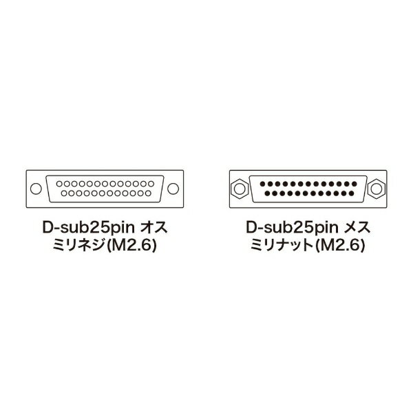 ����掠�ץ饤��SANWA SUPPLY RS-232C��Ĺ�����֥� [D-sub25pin �����Υ᥹ D-sub25pin /5m] KRS-004N