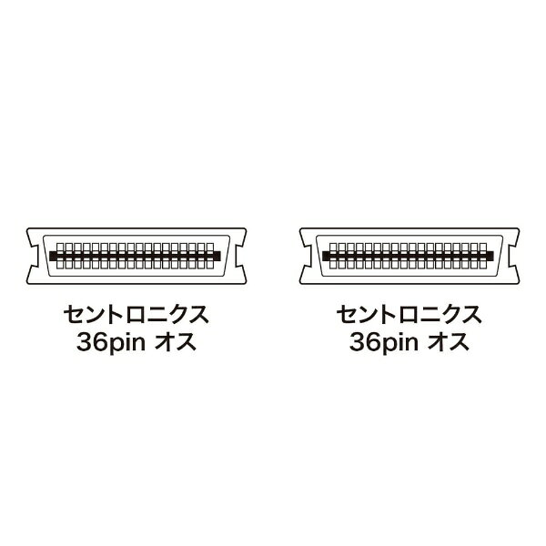 サンワサプライ｜SANWA SUPPLY プリンタケーブル 切替器・バッファ用 （セントロニクス36pin オス-セントロニクス36pin オス・3m） KPU-004K2