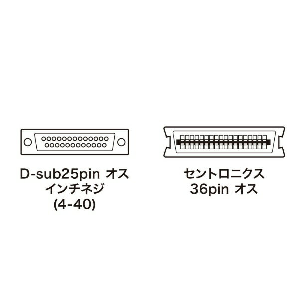 サンワサプライ｜SANWA SUPPLY プリンタケーブル IEEE1284（5m・D-sub25pinオス - セントロニクス36pinオス） KPU-IEPS5K2[KPUIEPS5K2]