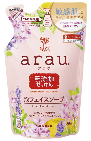 サラヤ｜saraya アラウ 泡フェイスソープ 詰替 (180ml) ［洗顔フォーム］