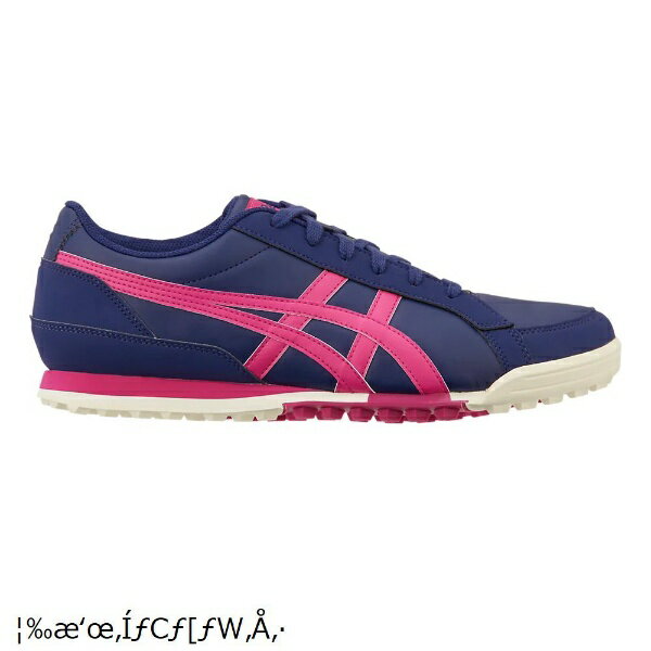 アシックス｜asics 24.5cm 男女兼用 スパイクレス ゴルフシューズ GEL-PRESHOT CLASSIC 3 ゲルプレショット クラシック 3 1113A009(ウィズ：スタンダード(3E相当)/インディゴブルー×ピンクレイブ)【返品交換不可】