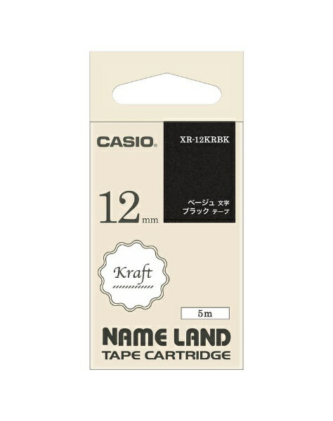 CASIO ٥饤ơ NAME LANDʥ͡ɡ ֥å XR-12KRBK [١ʸ /12mm]