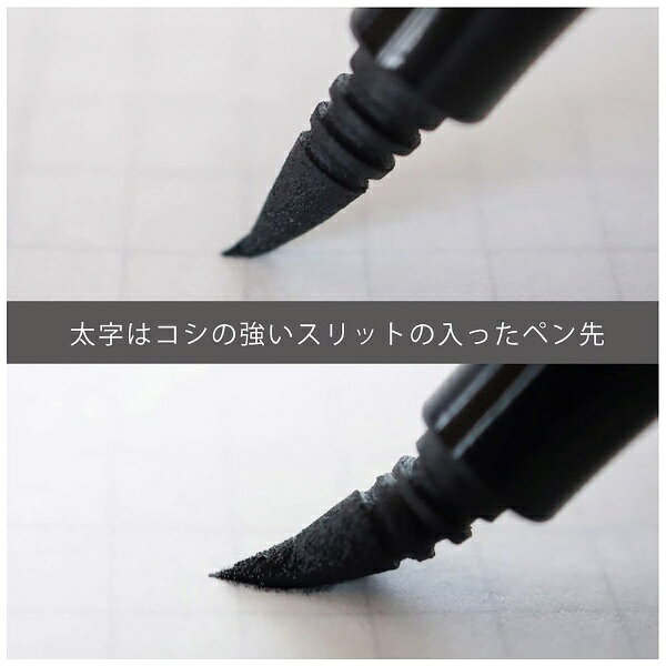 ぺんてる｜Pentel 筆ペン ツイン<太字+極細> 黒 XSFW34A