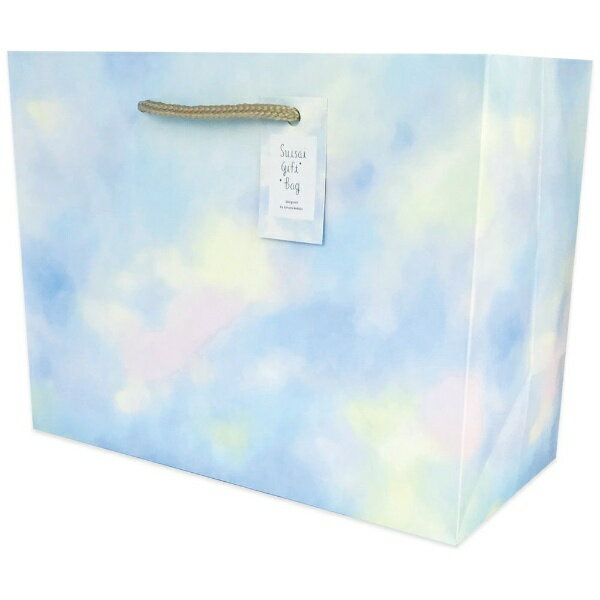 ワールドクラフト|world craft 水彩柄ギフトバックMあこがれ青