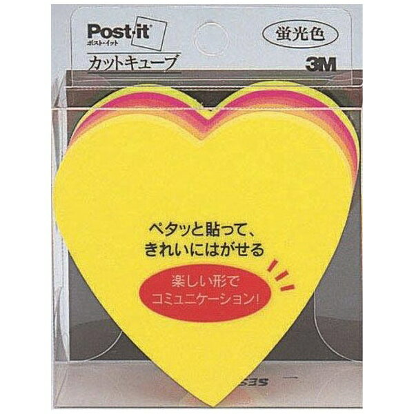 3Mジャパン｜スリーエムジャパン ノートカットキューブ　ハート Post-it(ポスト・イット) CC-31