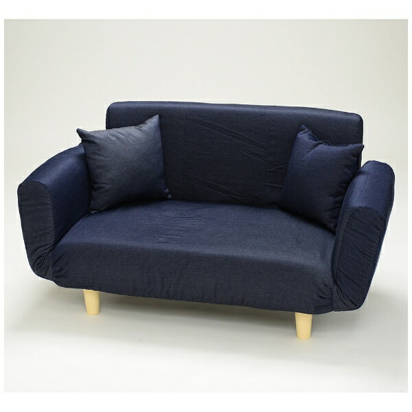 側面のアームと背もたれを倒すことのできる低反発ウレタンを使用した布張りの二人掛けソファです ※こちらの商品は沖縄県、及び離島・山間部へのご配送は承っておりません。　予め、ご了承ください。