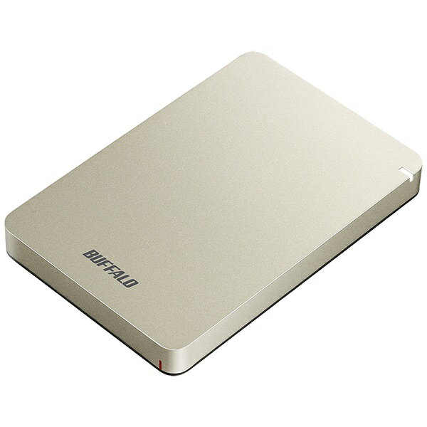 BUFFALO｜バッファロー HD-PGF1.0U3-GLA 外付けHDD ゴールド 1TB /ポータブル型 HDPGF1.0U3GLA