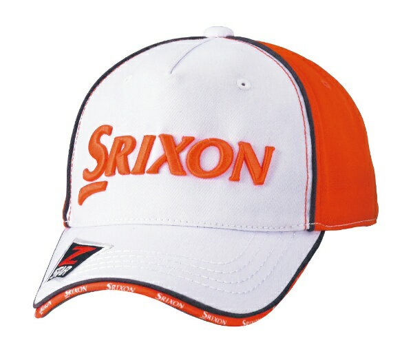 ダンロップ スリクソン｜DUNLOP SRIXON ゴルフ キャップ スリクソン 5方型キャップ(フリーサイズ：56〜60cm/ホワイトオレンジ) SMH9132X