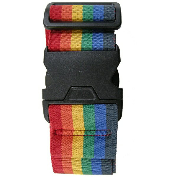 JTB｜ジェイティービー ワンタッチスーツケースベルトイージーフィット(ストライプ)　レインボー