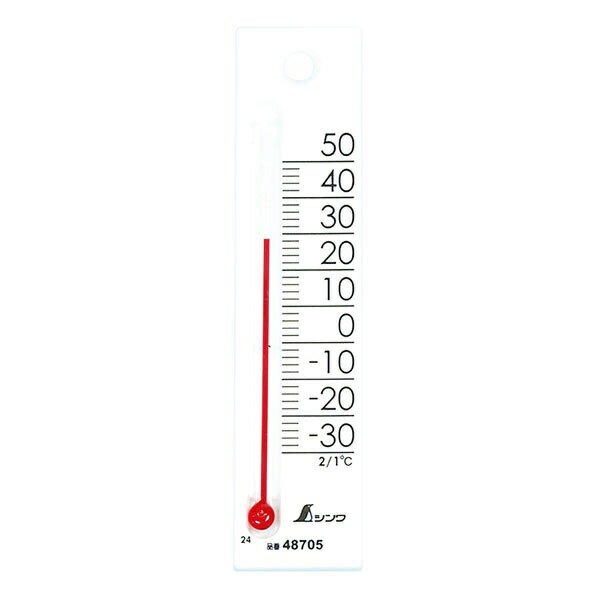 シンワ測定｜Shinwa Rules シンワ測定 温度計プチサーモスクエア縦120フック穴白 A764-48705