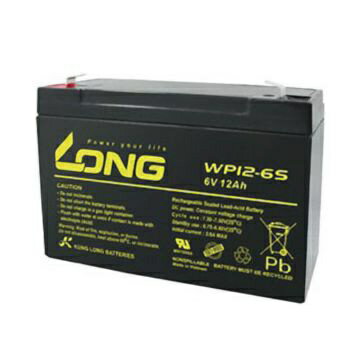 LONGバッテリー｜ロングバッテリー WP12-6S 制御弁式鉛蓄電池 【メーカー直送・代金引換不可・時間指定・返品不可】