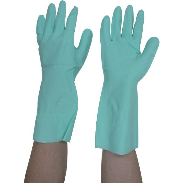東和コーポレーション｜TOWA CORPORATION トワロン ニトリルゴム手袋 中あつ手 L グリーン 242L