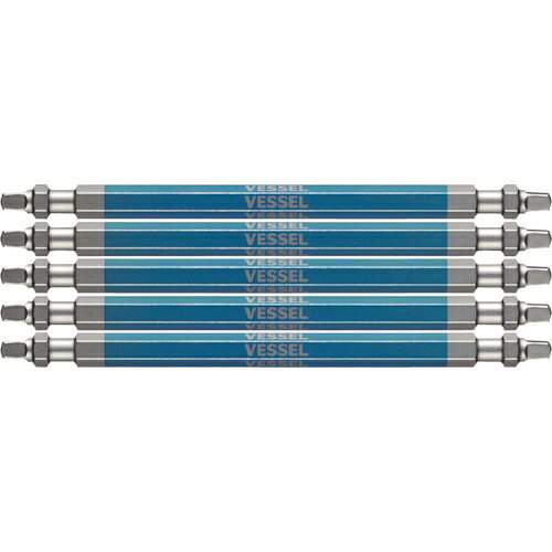 ベッセル｜VESSEL ベッセル　剛彩ビット　5本組　（両頭スクエア）　SQ3×110mm GS5P-44
