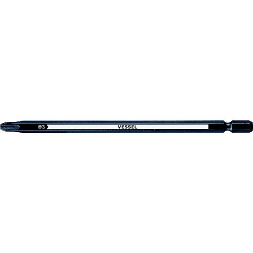 ■ボールグリップ差替貫通グリップ（230W）の差替ビットです。■電動ドライバーにもご使用いただけます。【用途】・電気工事・内装、外装施工・機械メンテナンス等。【仕様】・刃先： ［［＋］］3・全長（mm）： 140・軸長（mm）： 140・軸径（mm）： 6.35・ボール溝（mm）： 13・18V対応・黒染処理