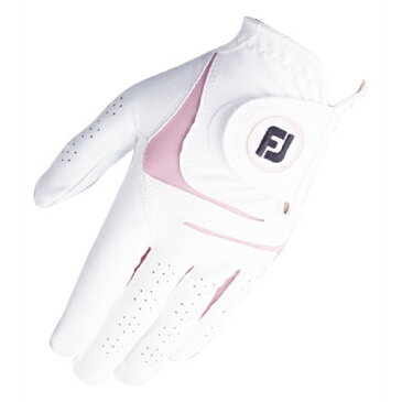 フットジョイ　FootJoy 【レディース　両手用】ゴルフグローブ WeatherSof(19cm/ホワイト×ピンク)FGWF8PR