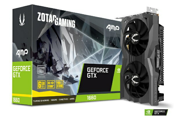 ZOTAC｜ゾタック ZOTAC GAMING GeForce GTX 1660 AMP 6GB GDDR5 ZTGTX1660-6GBAMP/ZT-T16600D-10M [6GB]【バルク品】 [ZTGTX16606GBAMPZTT16]