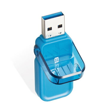 エレコム　ELECOM USBメモリー USB3.1(Gen1)対応 フリップキャップ式 32GB ブルー MF-FCU3032GBU ブルー [32GB /USB3.1 /USB TypeA /キャップ式][MFFCU3032GBU]