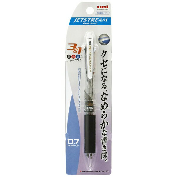 クセになるなめらかな書き味ジェットストリーム3色プラスシャープペンの多機能モデル仕様高さ190　幅50　奥行き20　22g