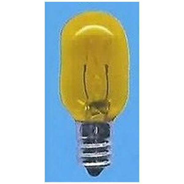 ナツメ球 透明カラー T20［口金E12 /15W］◆主に電飾用に外面着色した電球。色タイプはセラミックカラーと透明カラータイプがあります。【仕様】●ガラス球●仕上:透明イエロー●径(mm):20●全長(mm):48●口金:E12●定格電圧(V):110●定格消費電力(W):15●定格寿命(h):2000【用途】●電飾用。