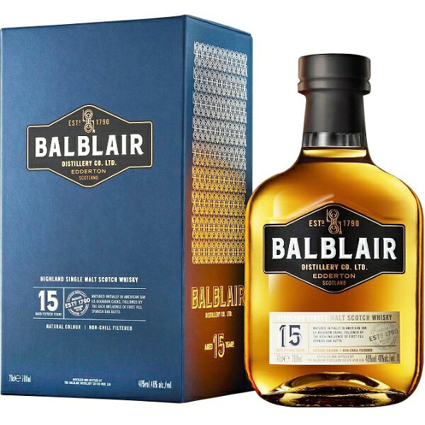 BALBLAIR&nbsp;バルブレア｜Balblair バルブレア 15年 700ml【ウイスキー】 【代金引換配送不可】