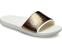 クロックス　Crocs レディース フットウェア Women｀s Crocs Sloane Metallic Texture Slide（W8/24.0cm/Bronze/Oyster)#205737