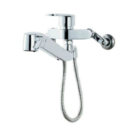 LIXIL｜リクシル 浄水器内蔵 ハンドシャワー付 壁付き2穴 シングルレバー混合栓（キッチン用） RJF-865Y 壁付タイプ 壁付タイプ