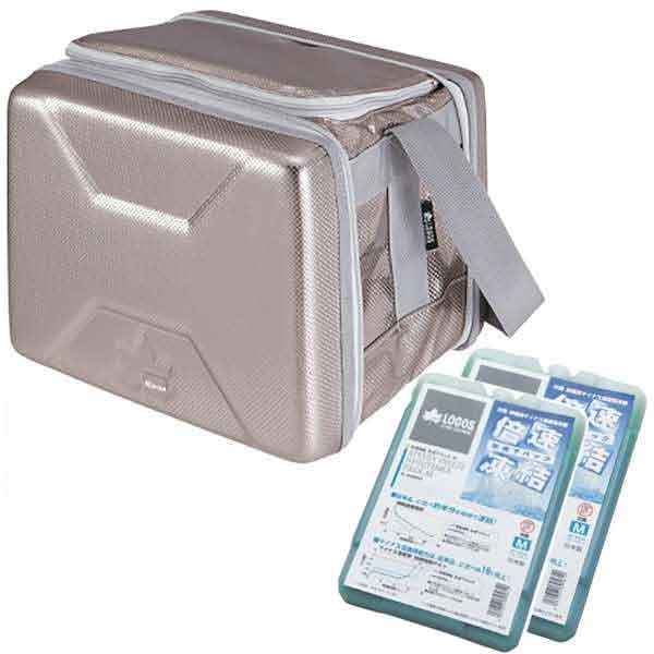 ロゴス LOGOS 氷点下クーラー M + 倍速凍結保冷剤M×2個セット