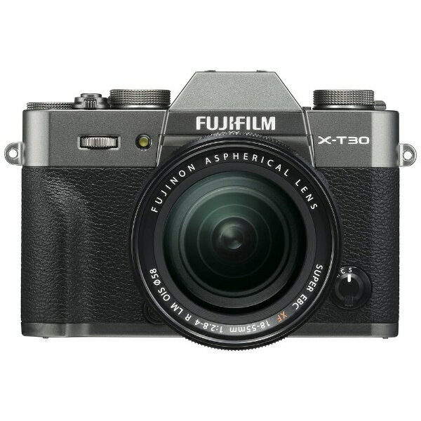 富士フイルム｜FUJIFILM X-T30-CS ミラーレス一眼カメラ XF18-55mmレンズキット チャコールシルバー FXT30LKCS [ズームレンズ][FXT30LKCS]