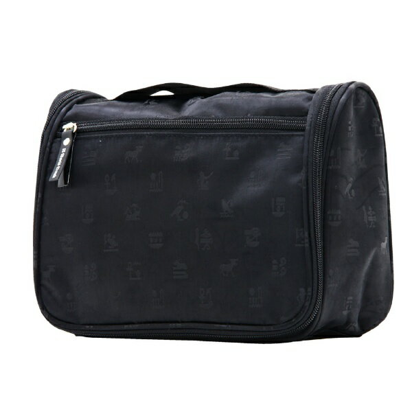 ワールドトランク|World Trunk アメニティポーチ 吊り下げ用フック付き 9083-BK ブラック