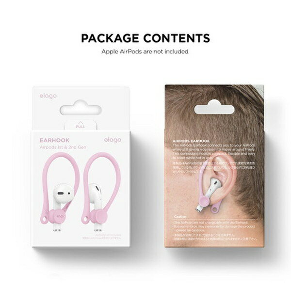 ELAGO｜エラゴ AirPods用 イヤフック Lovely Pink EL_APDCSTPEH_LP