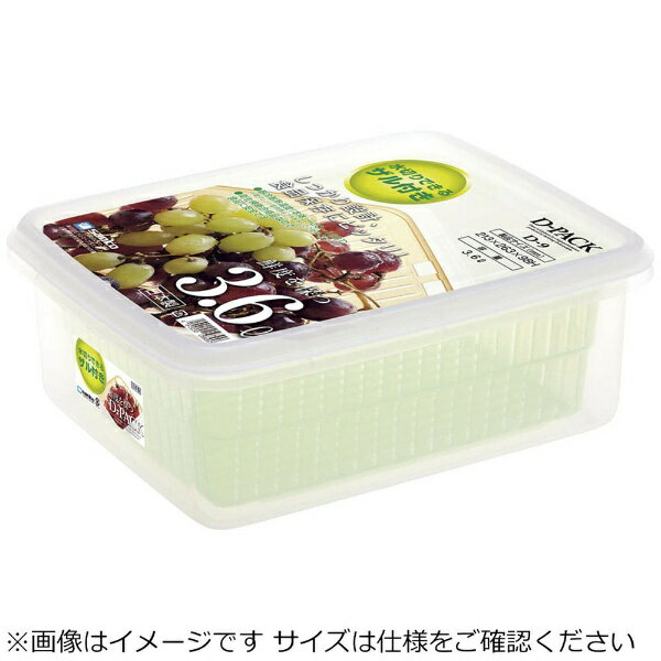 塑胶保存容器 - サンコープラスチック｜SANKO ザル付Dパック グリーン D-9 ＜AZL8605＞ [約3600ml/電子レンジ対応(容器)][AZL8605]