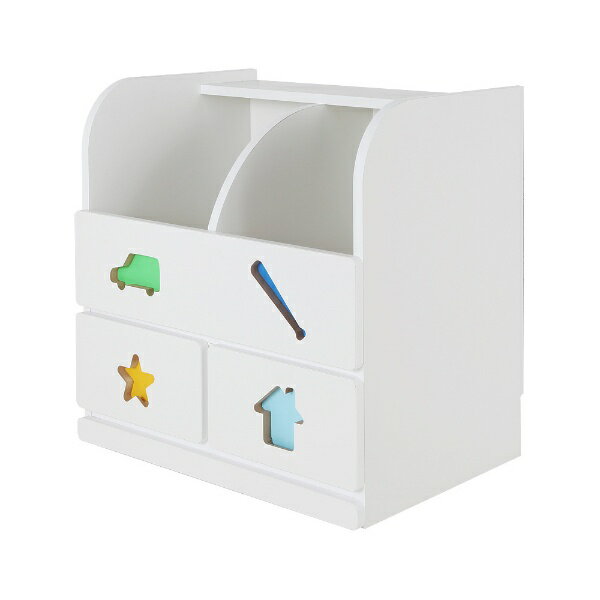 充英アート｜Jueiart おかたづけしたくなるおもちゃ箱　男の子用 TSO-59MBW ホワイト