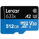 レキサー｜Lexar microSDXCカード High-Performance（ハイパフォーマンス） 633x LSDMI512BBJP633A Class10 /512GB LSDMI512BBJP633A