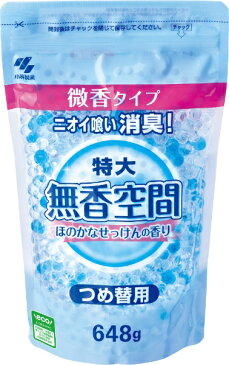 小林製薬　Kobayashi 無香空間特大ほのかなせっけん つめかえ用パウチ（648g）