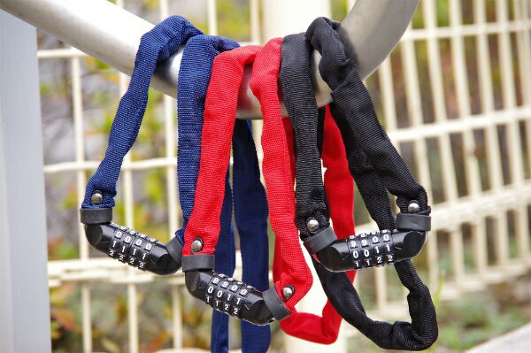 KUHAKU｜クウハク ダイヤル式ワイヤーロック 蜜柑(ミカン)90 (長さ約90cm×太さ：チェーン約4mm/ブラック） 030369