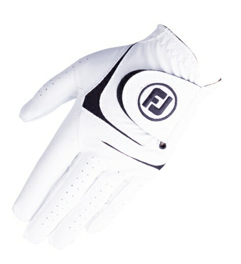 フットジョイ｜FootJoy 【メンズ 左手着用(右利き用)】ゴルフグローブ ウェザーソフ WeatherSof(ホワイト×ブラック/24cm)FGWF18【返品交換不可】