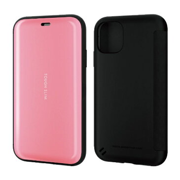 エレコム　ELECOM iPhone 11 6.1インチ対応 TOUGH SLIM シェルフラップ ピンク PM-A19CTSSPN