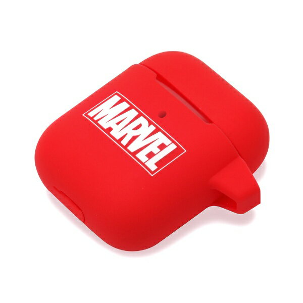 PGA｜ピージーエー Air Pods充電ケース用 シリコンカバー 株式会社PGA MARVEL ロゴ レッド PG-DAPC04MVL