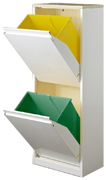 アルボル|ARBOL ダストボックス 28L×2 ホワイト YY-WSB-42WH [56L /2分別] [2]
