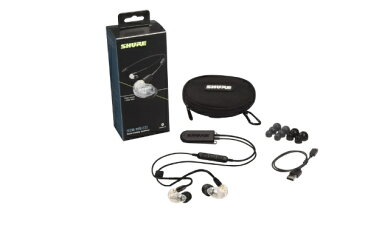 SHURE　シュアー bluetooth イヤホン カナル型 クリアー SE215-CL+BT2-A [リモコン・マイク対応 /ワイヤレス(左右コード) /Bluetooth][SE215CL+BT2A]