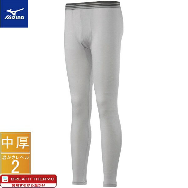 ミズノ｜mizuno メンズ ブレスサーモ BREATH THERMO アンダーウエアプラスタイツ(Mサイズ/ベイパーシルバー） C2JB9641